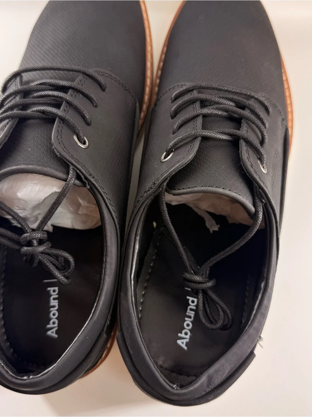 NIB Sz 9 Men Abound Mr. Scottie Black Lace-Up Shoes NEW